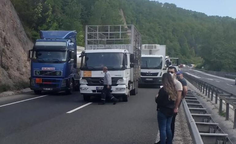 Bursa- Ankara karayolunda trafik durdu