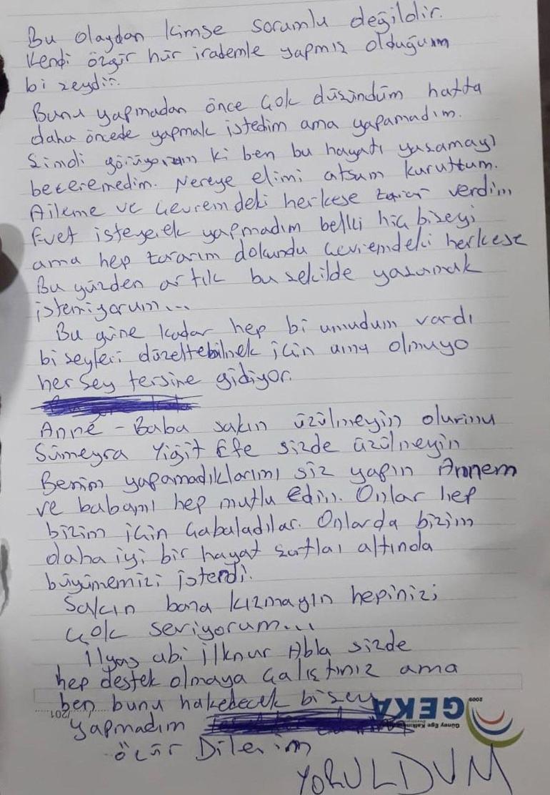 Sağlık çalışanı mektup bırakıp, enjektörle ilaç alarak intihar etti