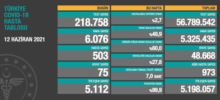 SON DAKİKA HABERİ: 13 Haziran koronavirüs tablosu açıklandı İşte Türkiyede son durum