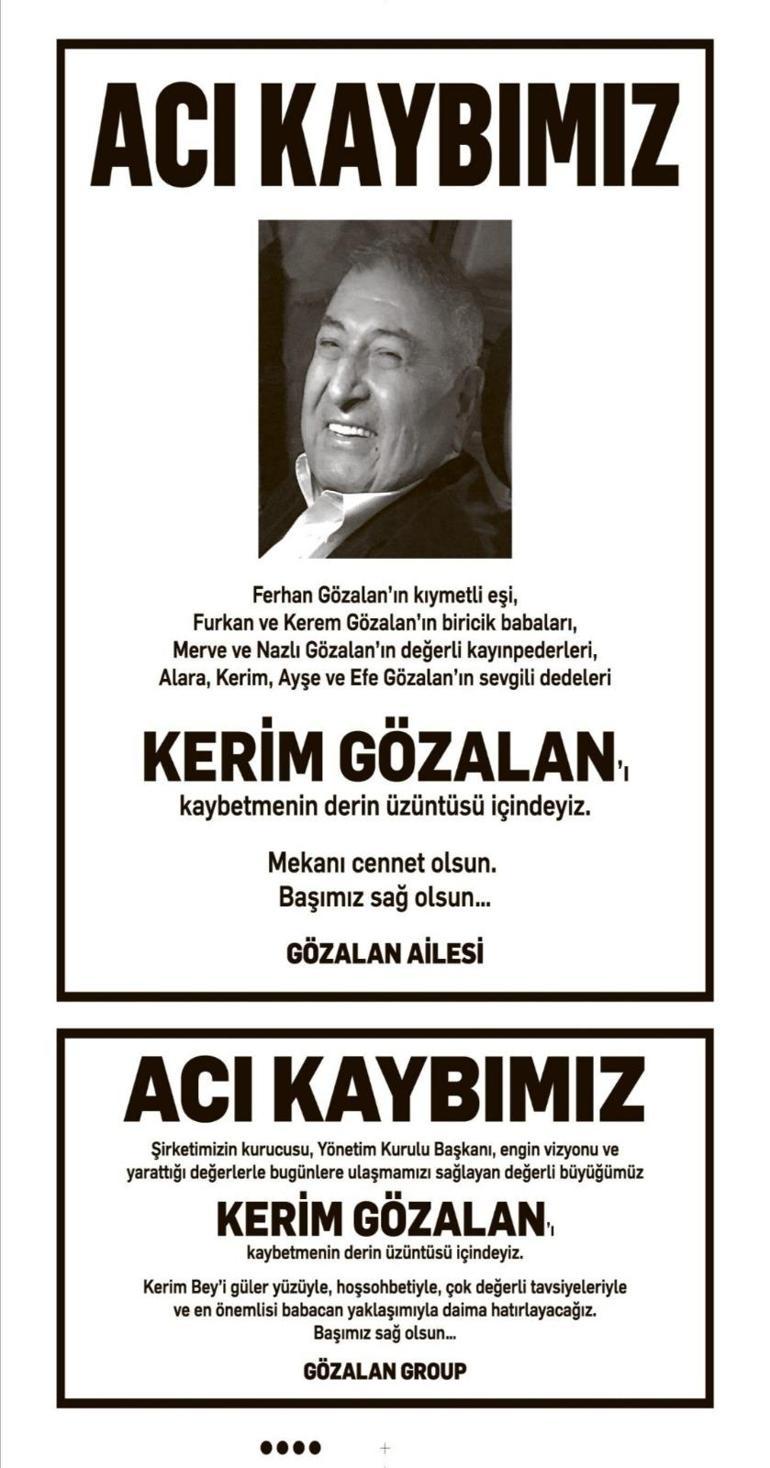 Ünlü markaları Türkiye’ye giren isimdi Duayen iş insanı Kerim Gözalan vefat etti