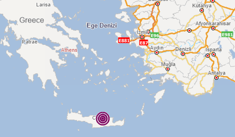 Son dakika... Yunanistanda 3.9 büyüklüğünde deprem