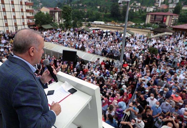 SON DAKİKA: Cumhurbaşkanı Erdoğan sel bölgesinde... İlk etapta 550 konut inşa edeceğiz