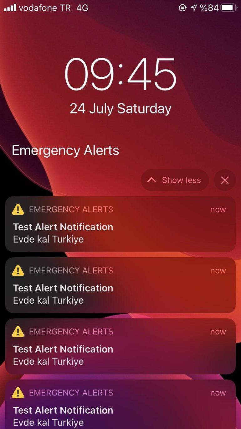 Test Alert Notification ne demek Evde kal Türkiye uyarısı nedir Iphone Test Alert Notification kapatma