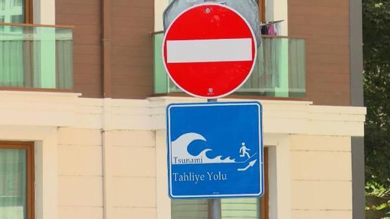 İstanbulda tsunamiden kaçış tabelaları