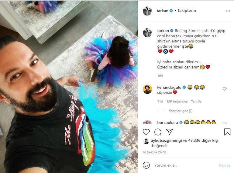 Tarkan, kızı Liya ile fotoğrafını paylaştı: Cool baba olmaya çalışırken tütüyü giydirdiler