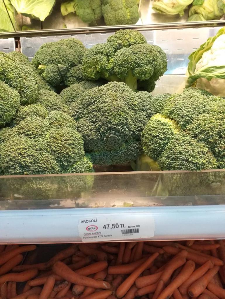Brokolinin kilosu 47.50 TL olur mu hiç