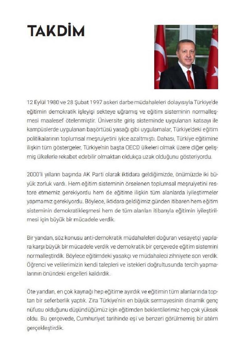 Cumhurbaşkanı Erdoğan: Eğitimden beklentilerimizi daha da artırmak durumundayız
