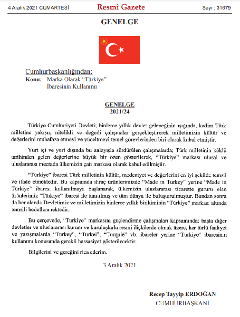 Resmi Gazetede yayımlandı: İhracatta Türkiye hamlesi