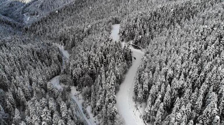 Yedigöller yolu buzlanma nedeniyle ulaşıma kapatıldı