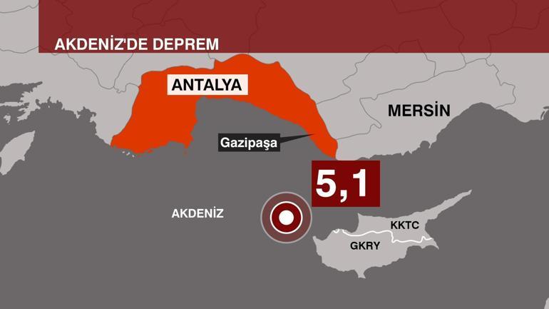 Kıbrıs Adasında 5,1lik deprem Türkiyeden de hissedildi