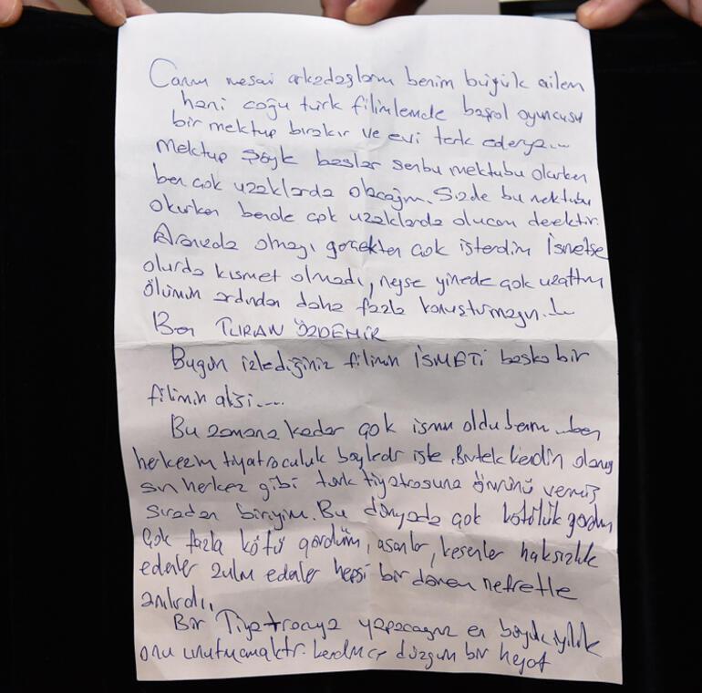 Turan Özdemirsiz gala... Son filmini göremedi