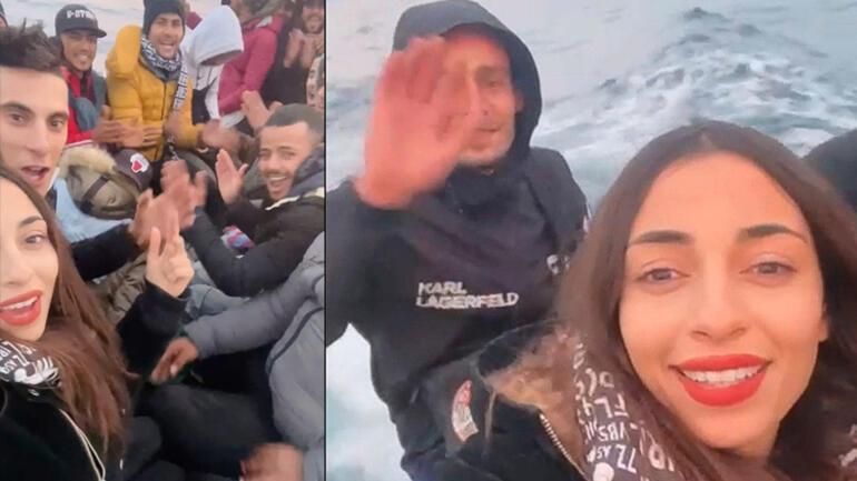 İnfial yaratan görüntüler Göçmen teknesine binip İtalyaya geçtiler