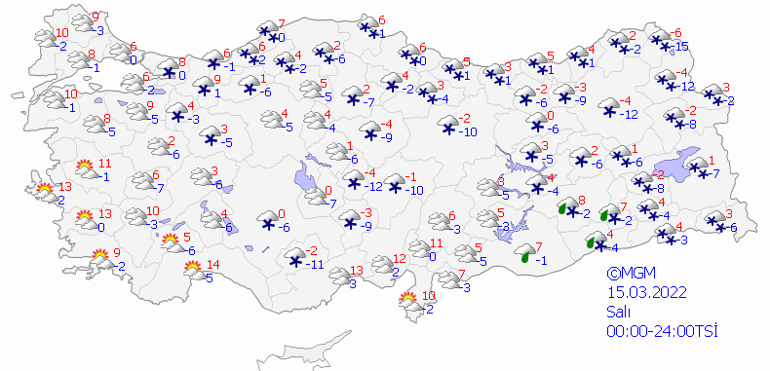 Meteoroloji yeni dalga için gün verip uyardı 15 Mart hava durumu tahminleri