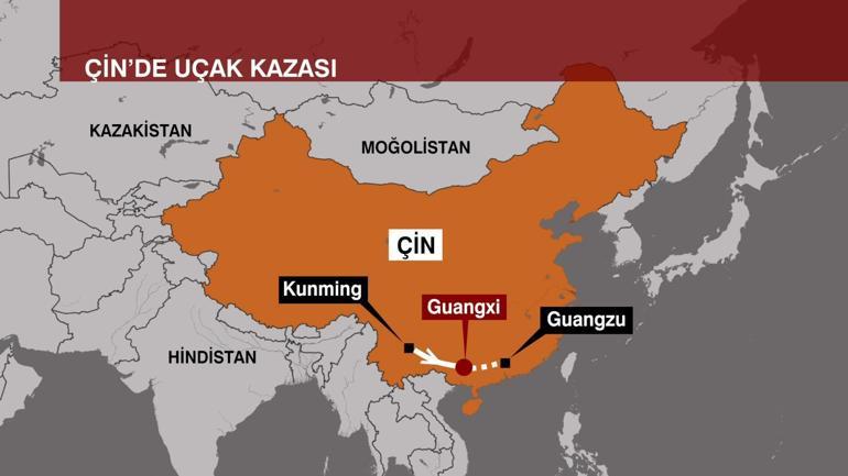 Son dakika... Çinde 132 yolcu taşıyan uçak düştü