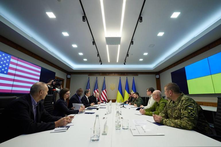 Kieve kritik ziyaret ABDli bakanlar Zelenski ile görüştü