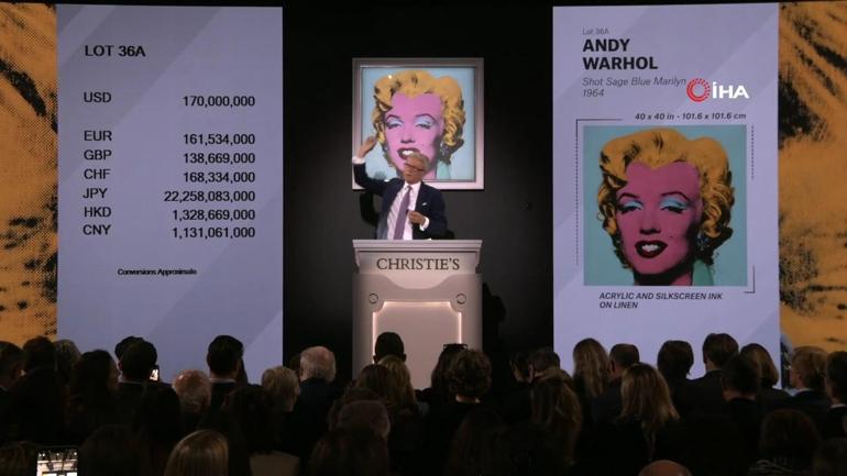 Andy Warholun ünlü Marilyn Monroe portresi, rekor fiyata alıcı buldu