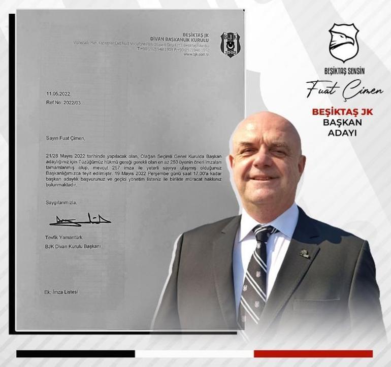 Beşiktaş başkanlığına resmen aday oldu