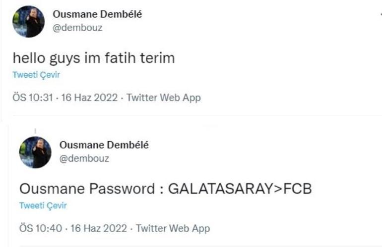 Ousmane Dembele’nin Twitter hesabı hacklendi
