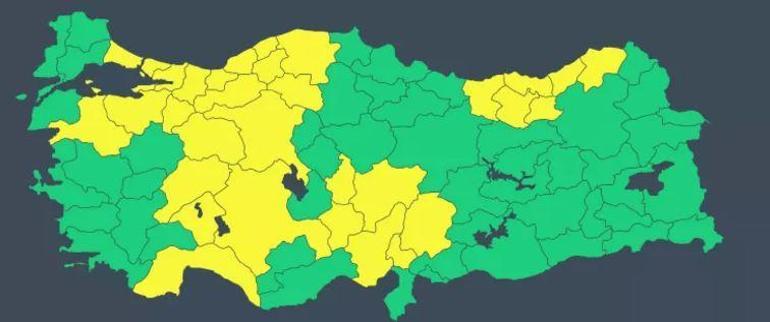İstanbul ve Ankara dahil 32 kente sarı uyarı