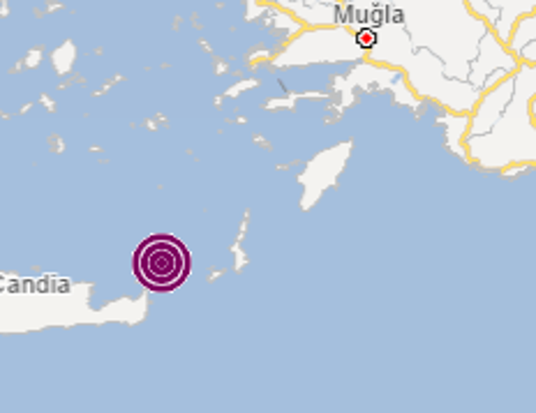 Ege Denizinde 3.7 büyüklüğünde deprem