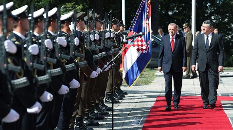 Son dakika... Cumhurbaşkanı Erdoğan, Hırvatistanda