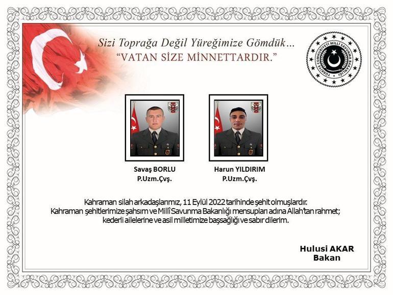 Son dakika... MSB acı haberi duyurdu: Pençe-Kilit bölgesinde 4 şehit