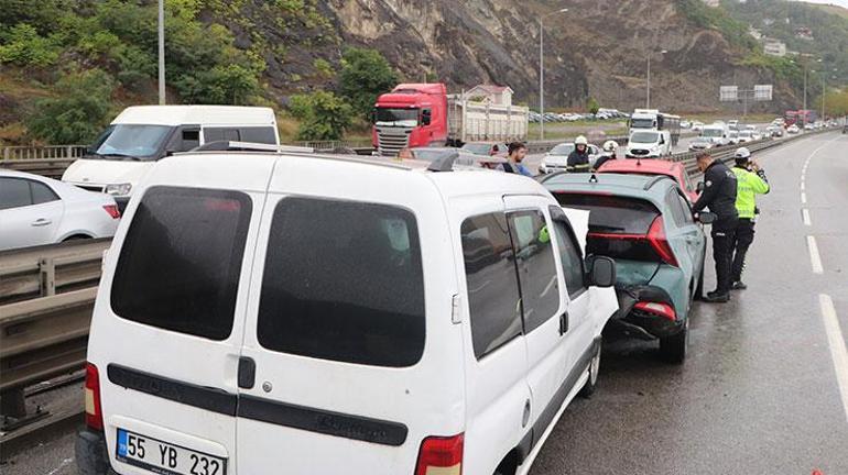 Samsun’da zincirleme kaza: 8 araç birbirine girdi