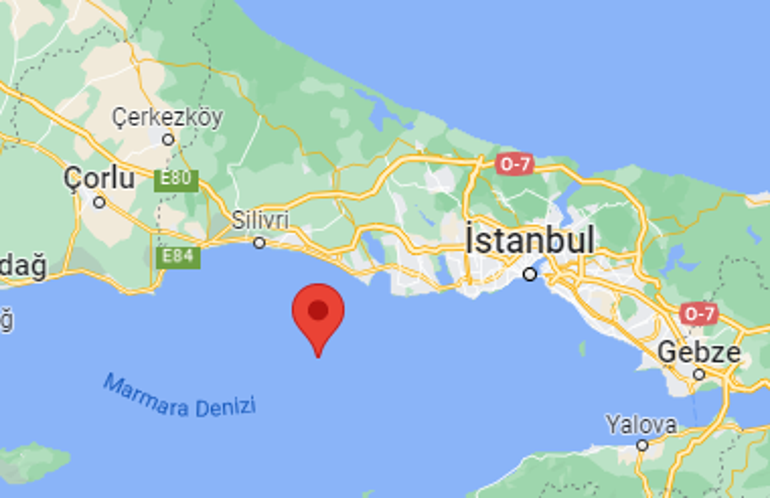 Marmara Denizinde 3.1 büyüklüğünde deprem
