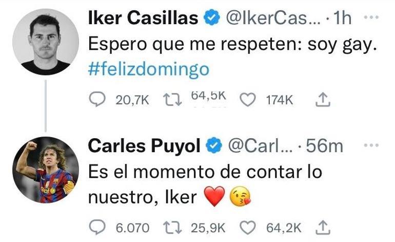 Iker Casillas ve Carles Puyoldan dikkat çeken paylaşım Kısa bir süre sonra silindi