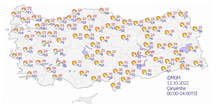 12 Ekim hava durumu: Bugün hava nasıl olacak