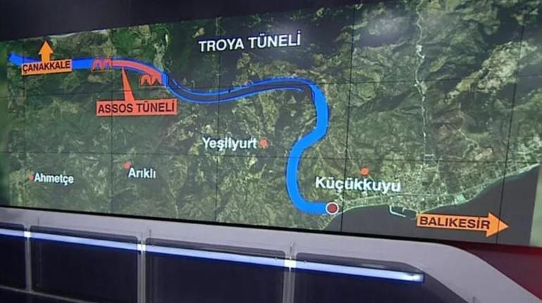 Assos ve Troya tünelleri güzergahı, haritası… Assos - Troya tünelleri nerede, geçiş kaç dakika