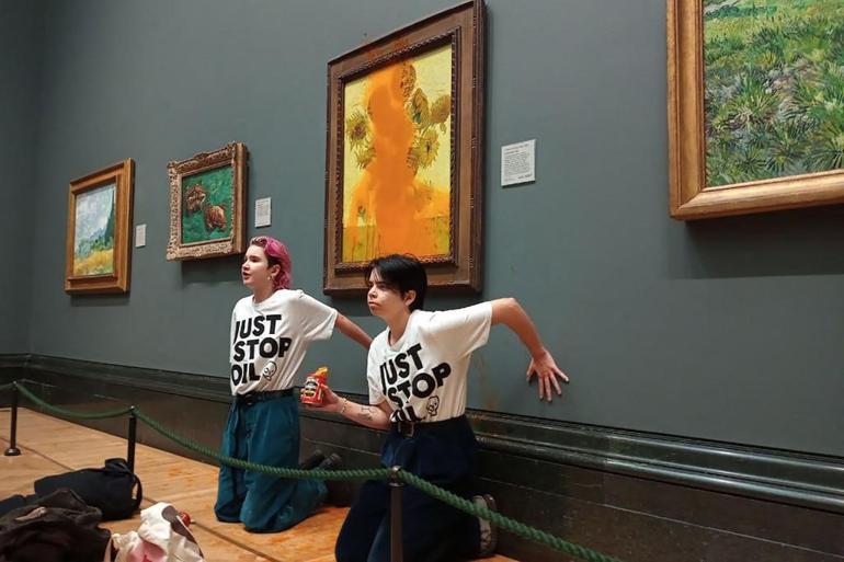 İklim aktivistleri, Van Goghun tablosuna çorba döktü