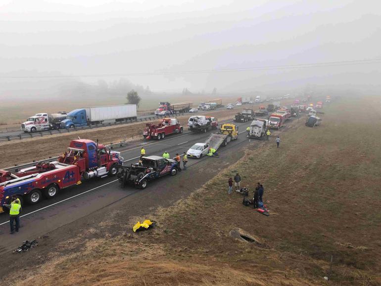 ABDde 60 aracın karıştığı zincirleme kaza: 1 ölü