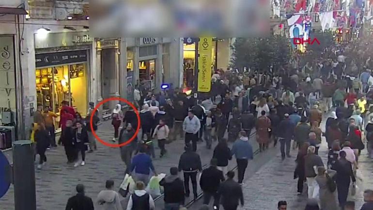Terörist kadının İstiklal Caddesindeki en net keşif görüntüleri
