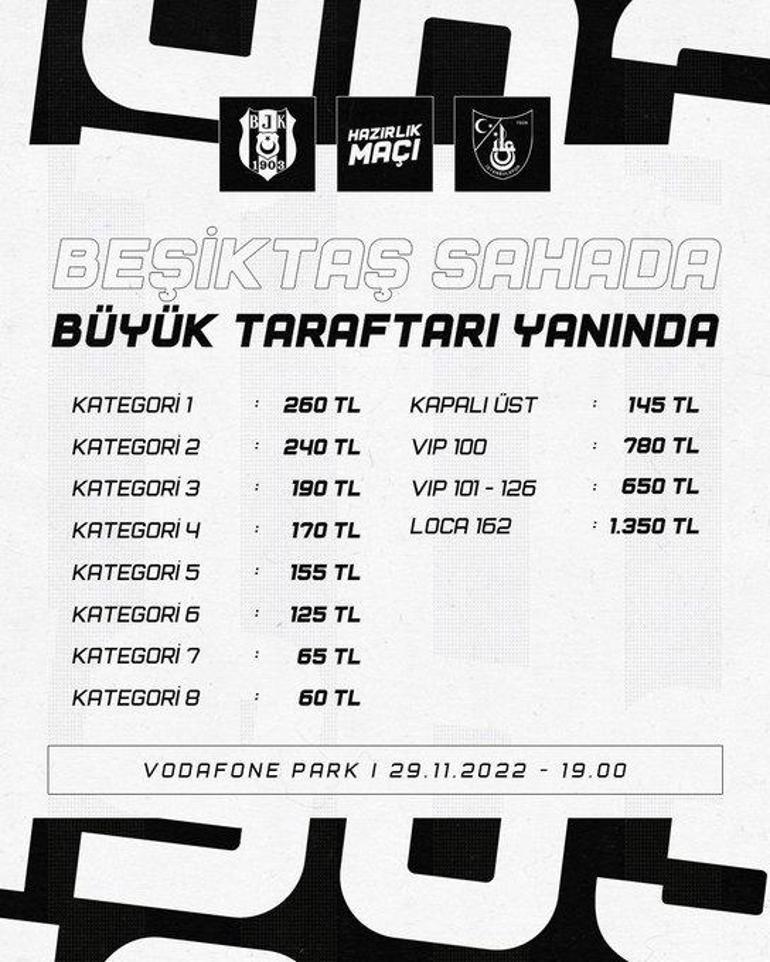 Beşiktaş Dünya Kupası arasında 4 maç yapacak | Beşiktaş-İstanbulspor bilet fiyatları