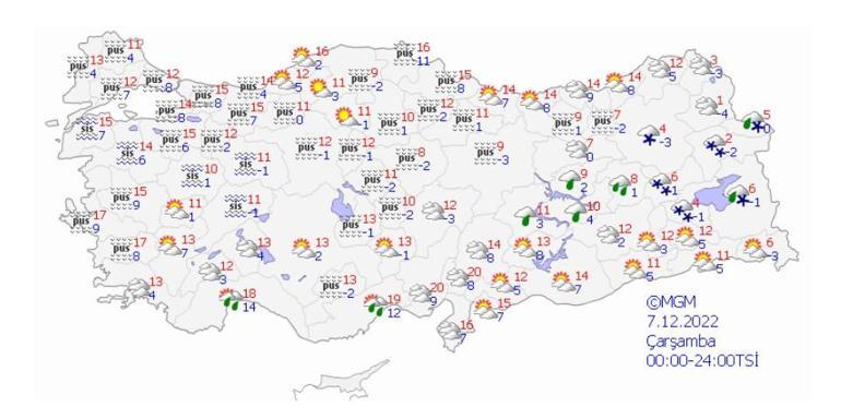 7 Aralık hava durumu: O illerde kar ve karla karışık yağmur görülecek