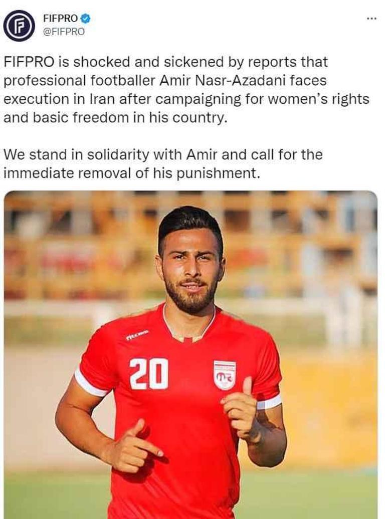 İranlı futbolcu Amir Nasr-Azadani idam cezasıyla karşı karşıya