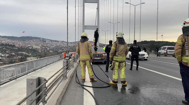 Yer: 15 Temmuz Şehitler Köprüsü İtfaiyeci böyle müdahale etti