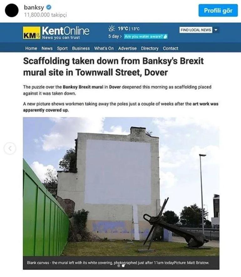 Banksynin 1 milyon sterlinlik eseri yıkılabilir
