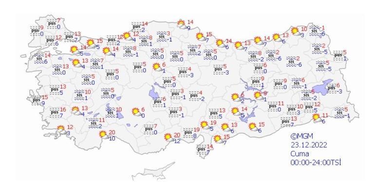 23 Aralık hava durumu: Meteorolojiden Marmaraya sis uyarısı