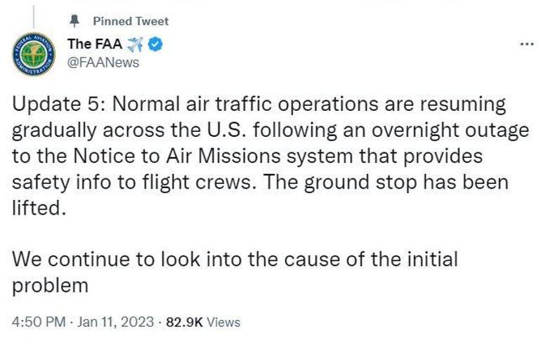 ABDde sistem arızası nedeniyle tüm iç hat uçuşları durduruldu