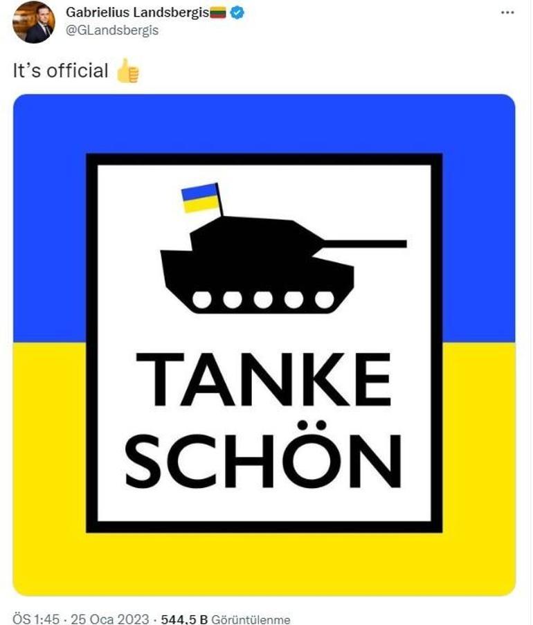 Litvanya Almanyaya Leopard teşekkürü: “Tanke schön”