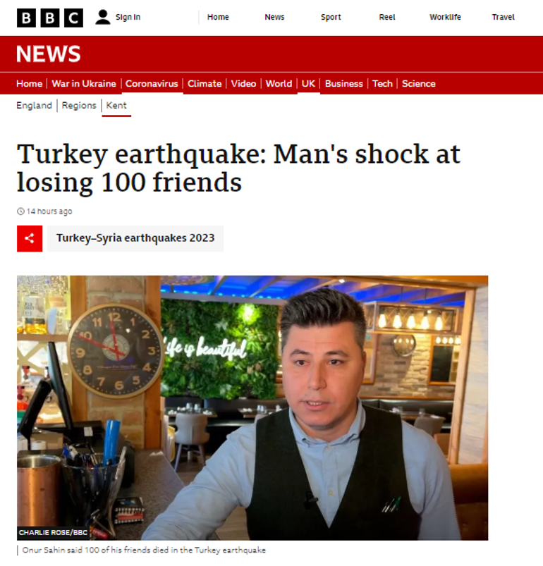 Dünya basınında Kahramanmaraş depremleri: 100 arkadaşını kaybetti Şimdi İngiltereden yardım getiriyor