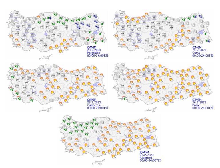 Meteorolojiden o illere kar uyarısı: 23 Şubat 2023 hava durumu