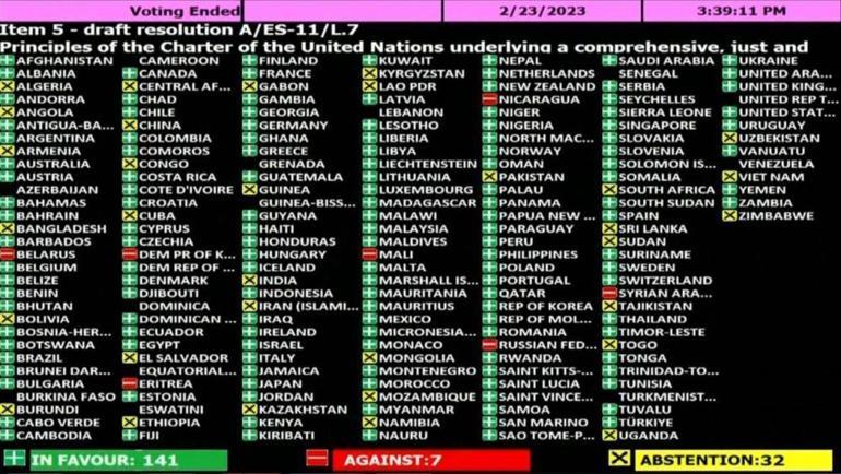 BMden Rusyaya çağrı: 141 oyla kabul edildi... İşte kabul eden ve reddeden ülkeler