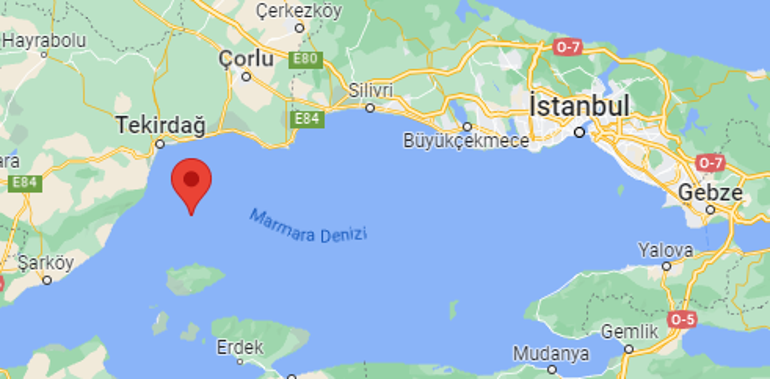 Marmara Denizinde 3.3 büyüklüğünde deprem