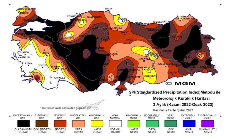 Meteoroloji Kuraklık Haritası 2023: İstanbul kuraklık durumu nedir Olağanüstü kuraklık riski olan iller