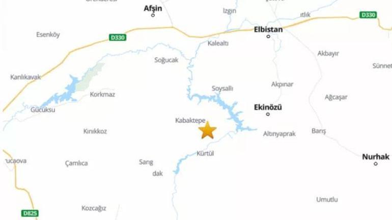 Kahramanmaraşta 4.4 büyüklüğünde deprem
