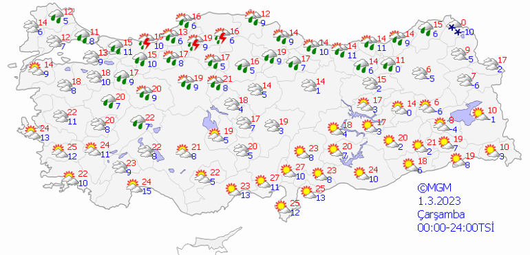 1 Mart hava durumu: O illerde toz taşınımı ve yağış etkili Bugün hava nasıl olacak