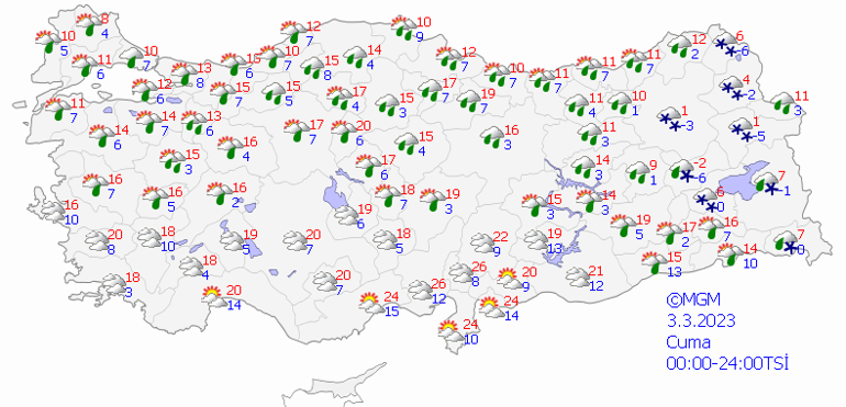 3 Mart hava durumu: O illere sağanak uyarısı: Bugün hava nasıl olacak
